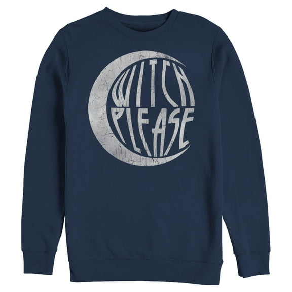 Men's CHIN UP Halloween Witch Please Sweatshirt Navy Blue Small