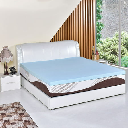 Queen Size 3" Gel Memory Foam Mattress Mat Bed Pad Topper ...