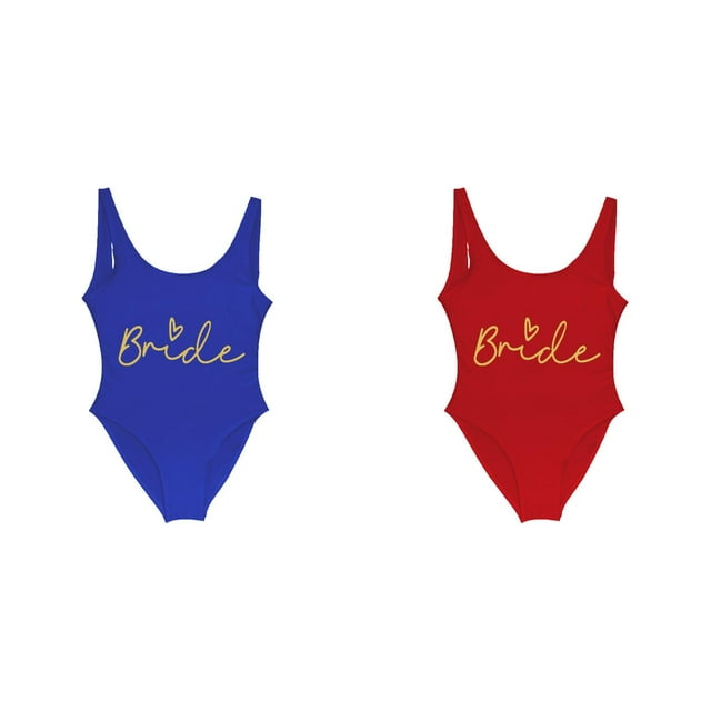 2 Pack (Rouge 1PCS & Bleu 1PCS) Shorts Multipack et Maillot de Bain Homme Femme Imprimé Pièce Taille Basse Bikini Maillot de Bain Sans Manches Shorts Bateau Dos Nu Maillot de Bain