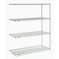 Nexel 189346 60 x 24 x 74 in. Poly-Z-Brite Wire Shelving Add-On