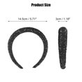 thumbnail image 5 of Unique Bargains Bling Padded Hairband Sparkle Faux Crystal Headbands Black, 5 of 7