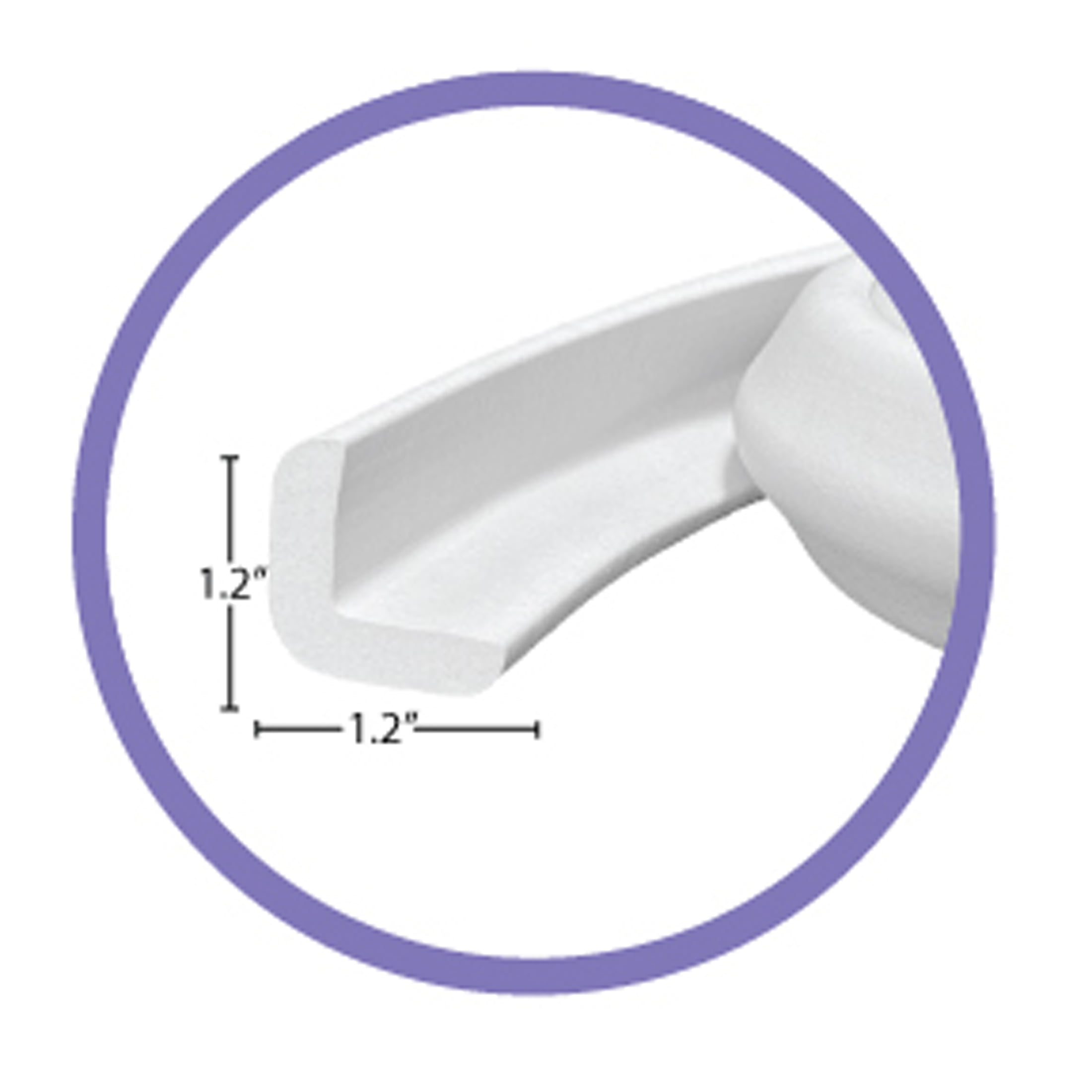KidKusion Foam Rubber Edge Guard for Tables, Furniture, Toddlers, 6 ft Long, 1 CT, Off-White