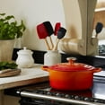 thumbnail image 6 of Le Creuset Signature Flame Enameled Cast Iron 2 Quart Round Dutch Oven, 6 of 9