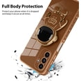 thumbnail image 3 of for Samsung Galaxy A13 5G Case Astronaut Plating Electroplate Luxury Elegant Case Camera Protector Kickstand Shockproof Protective Corner Back Cover Galaxy A13 5G Case -Brown, 3 of 11