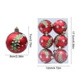 thumbnail image 4 of Christmas Ball Ornaments 6 Pcs - 2 inch Large Shatterproof Christmas Balls, Snowflake Decorations Indoor, Classic Holiday Party Hanging Ornaments for Xmas Tree, Wreath, Vines, Multicolor, 4 of 9