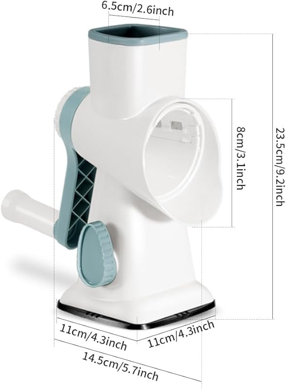 CZQ RotaryIce Shaver with Handle Manual Hand Crank Snow Cone Maker Machine Qucik Shaved Ice Maker with Suction Feet, All Ice Cubes Fitted.Premium Portable Ice Crusher and Shaved Ice Machine.