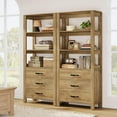 thumbnail image 5 of Fimind 70.9" Tall Bookshelf, Wood Bookcase with Shelf and Drawer for Home Office, Brown, 5 of 5