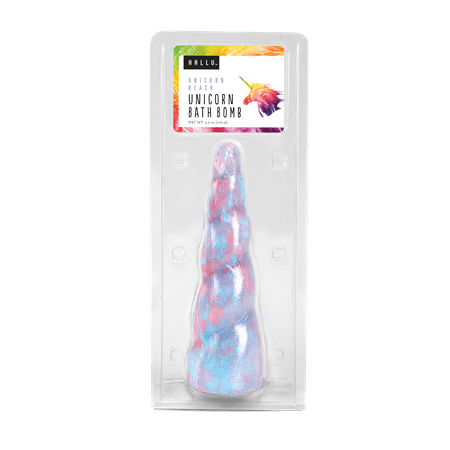 (3 pack) HALLU Unicorn Horn Bath Bomb, Unicorn Beach Scent