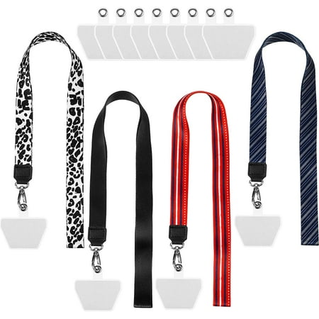 4 Pieces Universal Phone Lanyard Neck Straps and 8 Pieces Durable Phone ...