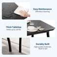 thumbnail image 3 of 5Pcs Dining Table Set for 4, Space-Saving Kitchen Table with Upholstered Chairs, Modern Angled Corner Design, Compact Dinner Set for Small Spaces, Apartment, Dining Room, Black, 3 of 9