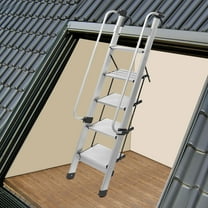 5 Step Ladder Bunk Bed Ladder Aluminum Alloy Stair w/ Handrails 150kg/330.69 lbs