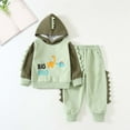 thumbnail image 2 of Gubotare Toddler Hoodie and Pants Set Toddler Boy Clothes,Long Sleeve Printing Hoodie+Jeans Pants Toddlers Boys Outfits Set Kids Clothing 2T 3T (Green,2-3 Years), 2 of 5