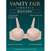 Vanity Fair Lingerie Women's Beauty Back Smoothing Underwire Bra, 4 Way Stretch Fabric, Lightly Lined Cups, Style 76380