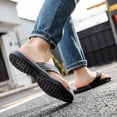 thumbnail image 5 of Chanclas para hombre para interior y exterior, chanclas, chanclas, chanclas de playa de gran tamaño, chanclas cómodas, transpirables y versátiles, 5 of 5