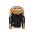 thumbnail image 2 of Jordan Craig El Jefe Shearling Moto Jacket 91625, Black Coffee, Medium, 2 of 5