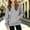 Gray, variant on Girls Waffle Knit Hoodie with Pocket Casual Loose Fit Long Sleeve Trendy Kids Pullover Sweatshirt Fall Clothes Purple 10-12