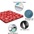 thumbnail image 5 of Christmas Square Fitted Tablecloth, Red Xmas Snowflake Elastic Edge Table Cover for Winter Happy New Year Indoor Outdoor Dinner Party Family Banquet Use, Fits to 36 x 36 in Table, 5 of 6