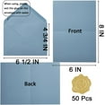 thumbnail image 2 of 50 Pack Dusty Blue A6 s with Cards 4x6 Thick Folded Cardstock and Gold Stickers for Greeting Cards, Wedding, Birthday, Invitations, Baby Showers (Dusty Blue, 4x6), 2 of 4