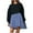 Navy, variant on Lilgiuy Trendy Women Casual Loose Round Neck Long Sleeve Comfy Printing Dresses for Anniversary Graduation