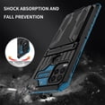 thumbnail image 6 of SaniMore for Motorola G Stylus 5G 2021 Camera Protection Case, Rugged PC Back & TPU Bumpers Cover with Invisible Sliding Card Slot & Kickstand Upgraded Military Shockproof Protective Shell, Blue, 6 of 9