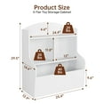 thumbnail image 3 of Yeshouse organizador de juguetes y estantería infantil de 76 cm, 3 niveles, librería de madera con amplio estante superior, ideal para dormitorios, salas de juegos o guarderías, 3 of 8