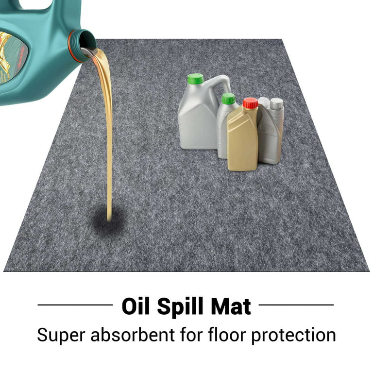 Datanly Oil Spill Mat, 60 x 36 Inch Garage Floor Mat Under Car Driveway  Mats Oil Leaks Absorbent Oil Pad, Reusable, Washable, Durable, Waterproof