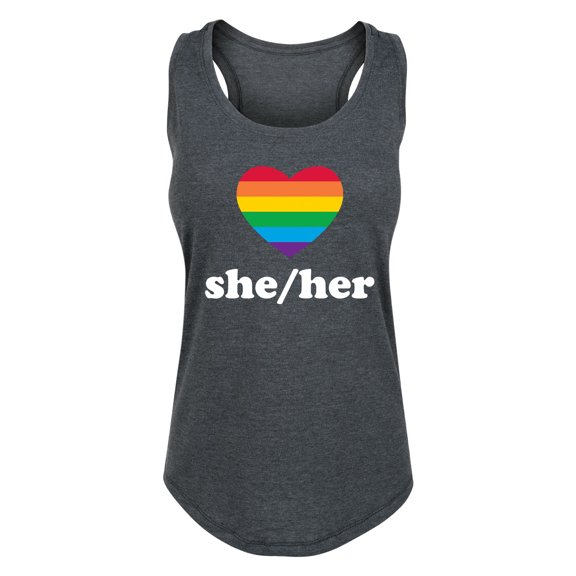 Instant Message - Pronouns She Her - Women's Racerback Tank