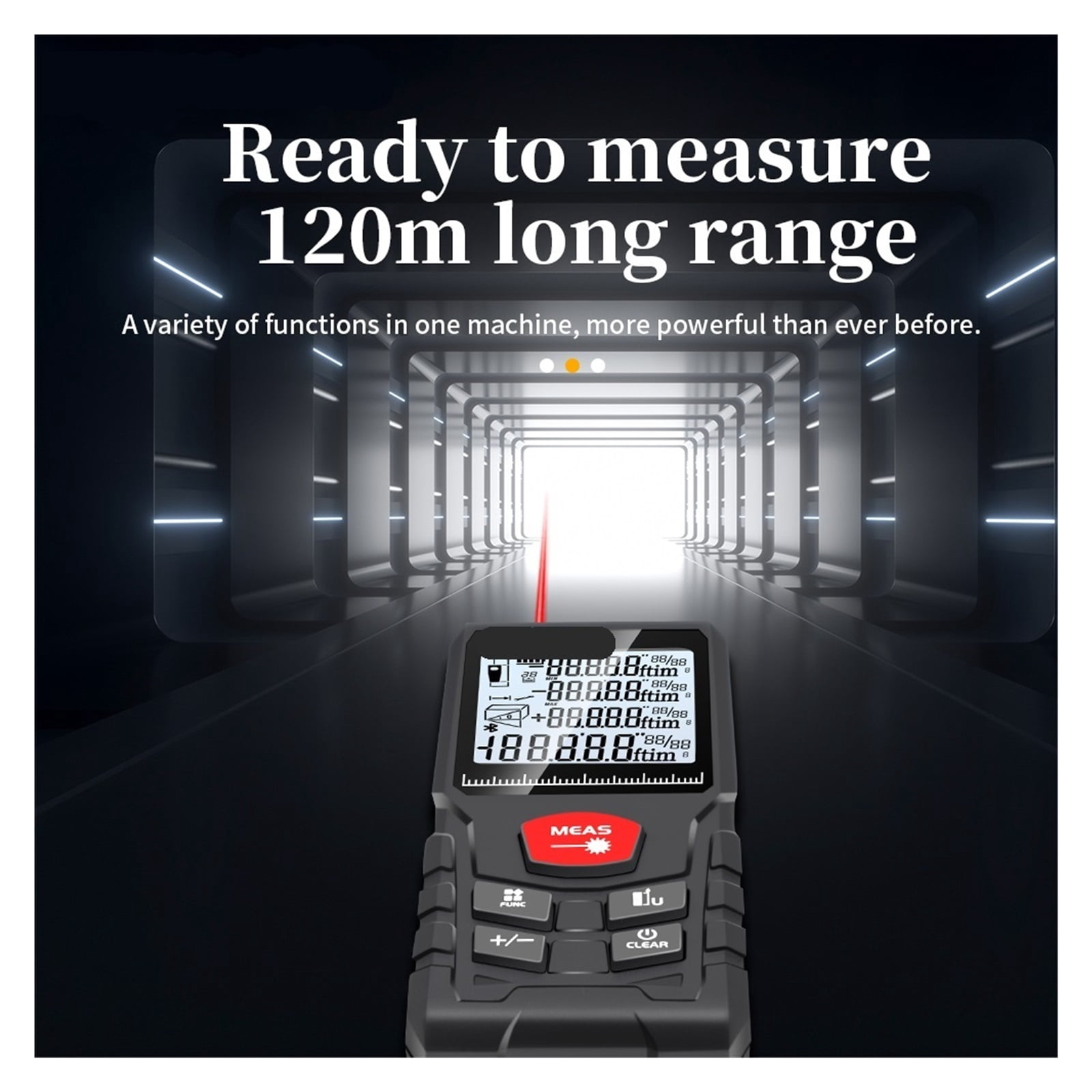 Laser Tape Measure 50M Laser Distance Meter Rangefinder Profesional Digital Range ,Water-Proof & Dust Resistant