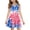 #A05-Hot Pink, variant on Abcomgle 4th of July Patriotic Dresses for Girls Tie Dye Graphic Patriotic Dresses V-Neck A-Line Sleeveless Midi Dress Cute Holiday Independence Day Skirt with Pockets for 4-14t Kids
