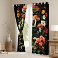 thumbnail image 3 of Homewish Vintage Botanical Mushroom Blackout Curtains Set of 2 (52x84 Each),Dreamy Floral Curtain,Black, 3 of 6