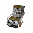 thumbnail image 4 of Greek Key Soft Flannel Fleece Throw Blanket, Neoclassical Borders Composition Meander Pattern and Flowers Waves, Cozy Plush for Indoor and Outdoor Use, 70" x 90", Marigold Black White, by Ambesonne, 4 of 6