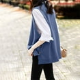 thumbnail image 5 of Tianiyouqing Women's Sleeveless Sweater Vest Round Neck Loose Ribbed Kint Pullover Tops Blue, 5 of 6