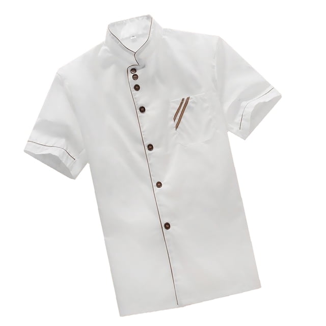 Kitchen Chef Apparel Unisex Short Sleeve Chef Jackets Cook Work Clothing XXL