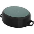 thumbnail image 5 of Staub Cast Iron 6.25-qt Shallow Oval Dutch Oven - Black, 5 of 8