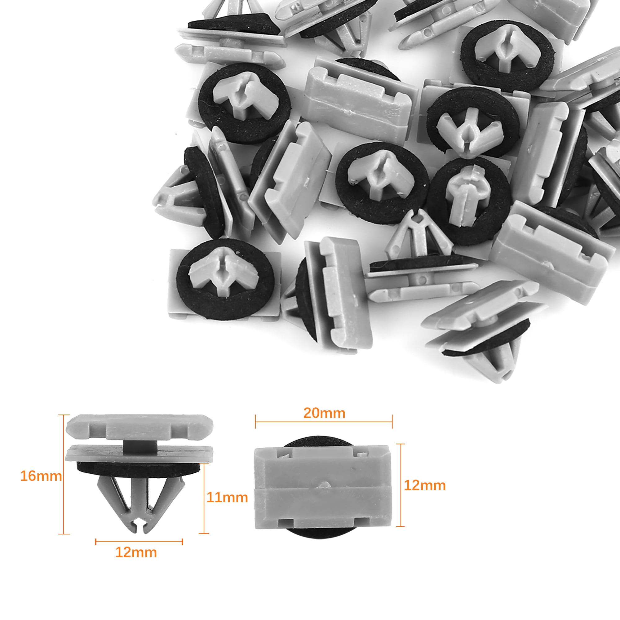 Unique Bargains 20 Pcs Plastic Rivet Bumper Fastener Clip 68172491AA for Jeep