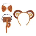 thumbnail image 1 of Conjunto de orejas y cola de mono, diadema, adorable cola larga, accesorios de cosplay para Halloween Sin falda de gasa, 1 of 9