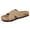 Beige, variant on Women's Suede Strap Flat Sandals Slip on Lightweight Open Toe Slides Boho Slip On Vacation Beach Shoes Beige Size 8