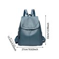 thumbnail image 2 of Faux Leather Backpack Elegant Flap Fashion Casual Rucksack Adjustable Strap Anti Theft Daypack For Daily Commuting Travel(Brown-33Cm), 2 of 2