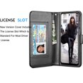 thumbnail image 5 of Tiflook Wallet Case For Motorola Moto G 5G 2023 / Moto G (2023 Only)/XT2313, Luxury PU Leather Cash Credit Card Slots Holder Carrying Folio Flip Cover [Detachable Magnetic Hard Cases] Lanyard - Black, 5 of 6