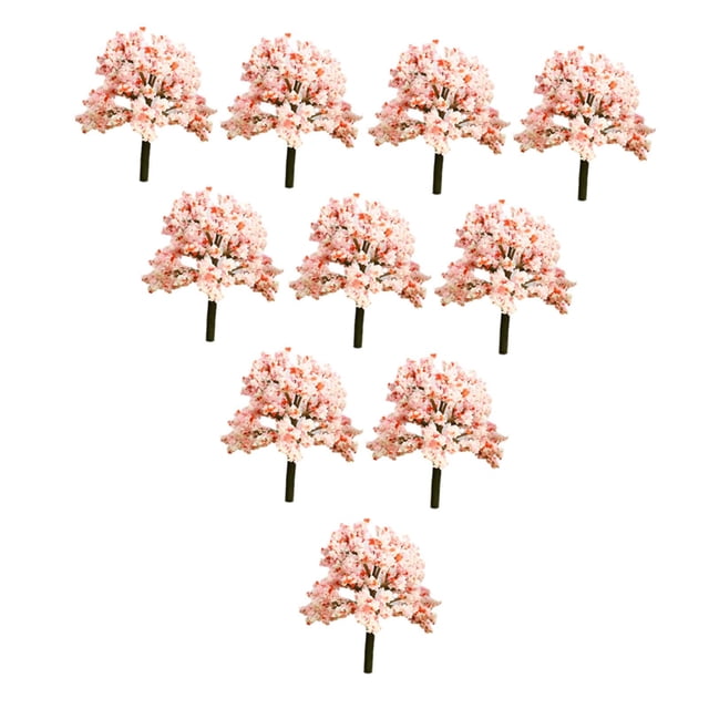 Bunblic 10 Pieces Model Trees Simulated Fake Trees Architecture Decor DIY Crafts Sand Table Diorama Supplies Scene Making Accessories 7.7 cm Height