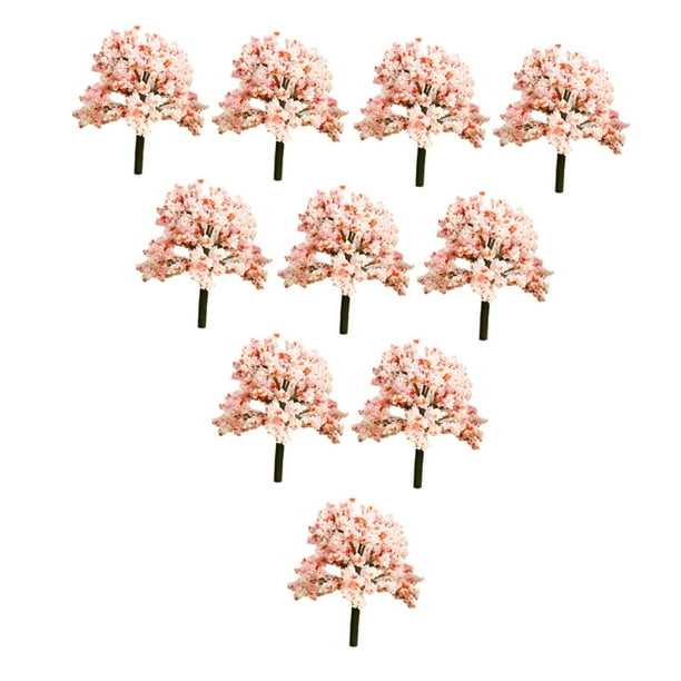 10 piezas de modelos de árboles, adornos de paisaje, suministros de decoración, construcción de plantas falsas, árboles falsos, accesorios para crear 77 cm de altura