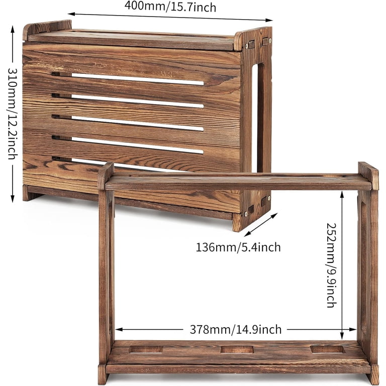 Organizador Router Set Top Box Caja De Madera Para Ocultar Router ...