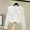 E White, variant on NAISIBABY Girls Long Sleeve Shirt 6 T, Flounce Collar Cotton Buttons Causal Elegant Formal Tops White(3-14T)