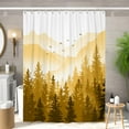 thumbnail image 2 of Pbobriich Pine Trees Shower Curtain Trees Forest Yellow Bathroom Curtains,60"x72", 2 of 5