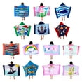 thumbnail image 5 of BULLPIANO Kids Hooded Beach Towel 100% Cotton Hooded Bath Towel Soft Absorbent Quick Dry Bath Swim Pool Towel for Toddlers 3-12Years, 5 of 5