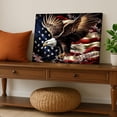thumbnail image 4 of "Bald Eagle with American Flag & Cherry Blossoms" Canvas Wall Art, Patriotic Wildlife Illustration, Striking Decor for Man Cave, Office & Modern Home, 4 of 8
