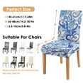 thumbnail image 6 of Set of 4 Artistic Paisley Bohemian Dining Chair Covers Vintage Floral Ethnic Retro Colorful Pattern Washable Polyester Stretch Slipcovers Removable Protector for Classic Dining Room, 6 of 7