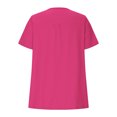 thumbnail image 6 of Sevevn Women Sexy Short Sleeve Sequins Loose Polluer Solid V-Neck Blouse Shirt End of Year Clearance Hot Pink XXXXXL, 6 of 7