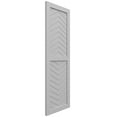 thumbnail image 2 of Ekena Millwork 15"W x 41"H True Fit PVC Two Panel Chevron Modern Style Fixed Mount Shutters, Primed (Per Pair - Hardware Not Included), 2 of 9