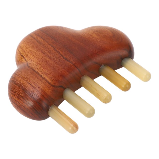 Peine de Meridianos de Madera ANGGREK Peine de Madera Para Masaje Del Cuero Cabelludo Dientes Anchos
